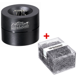 Artikelbild 1 für AKTION: office discount Büroklammerspender schwarz + GRATIS 1.500 St. Büroklammern glanzverzinkt, Artikelnummer 589606