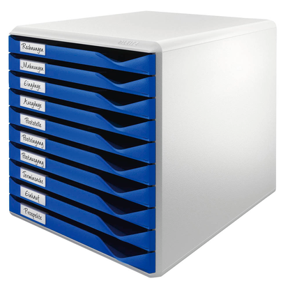 Artikelbild 3 für LEITZ Schubladenbox Form Set blau 52810035, DIN A4 mit 10 Schubladen, 1 St., Artikelnummer 331975