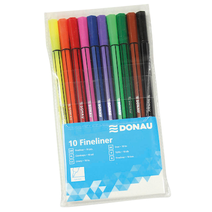 Artikelbild für DONAU Fineliner farbsortiert 0,4 mm, 10 St., Artikelnummer 931725