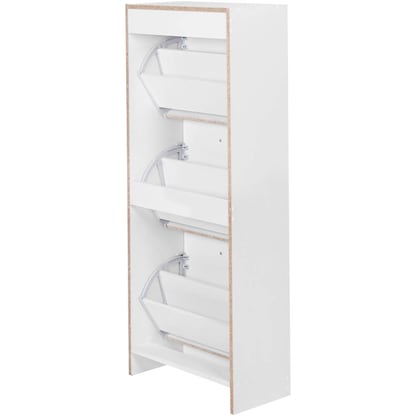 Artikelbild 7 für WOHNLING Schuhschrank, WL5.035 weiß 3 Fachböden 50,0 x 24,0 x 125,0 cm, Artikelnummer 905731