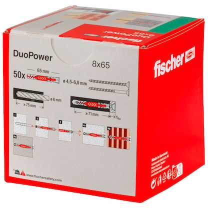 Artikelbild 3 für fischer DuoPower 8x65 2K 538251 Universaldübel Ø 8 mm x 65 mm, 50 St., Artikelnummer 480089