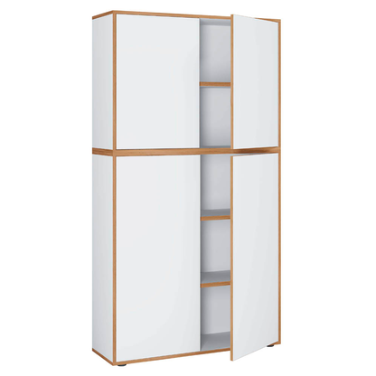 Artikelbild 4 für VCM my office Aktenschrank Salia, 920803 weiß, honig-eiche 4 Fachböden 100,0 x 32,0 x 182,7 cm, Artikelnummer 364776