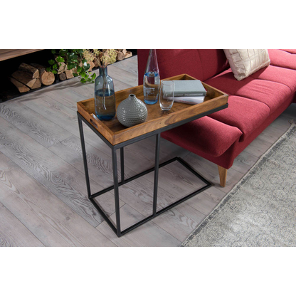 Artikelbild 3 für WOHNLING Beistelltisch rechteckig Massivholz braun 75,0 x 38,0 x 65,0 cm, Artikelnummer 540874