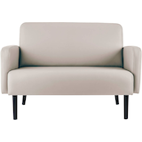 Artikelbild 1 für meet powered by PAPERFLOW 2-Sitzer Sofa LISBOA weiß schwarz Kunstleder 124,0 x 81,5 x 83,0 cm, 1 St., Artikelnummer 851263