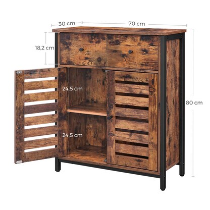 Artikelbild 2 für VASAGLE Sideboard, LSC86BXV1 braun 70,0 x 30,0 x 80,0 cm, 1 St., Artikelnummer 292017