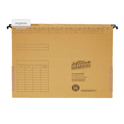 Artikelbild 2 für office discount Hängetaschen naturbraun, 25 St., Artikelnummer 501700