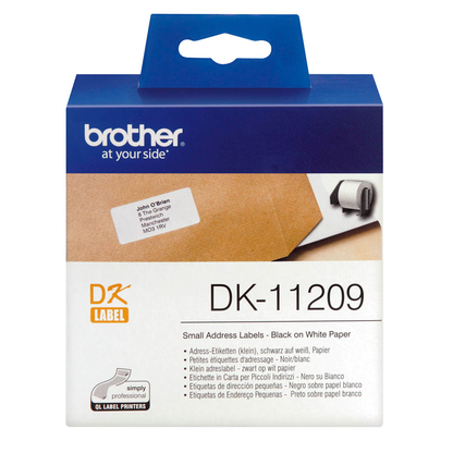 Artikelbild 2 für brother Etikettenrolle für Etikettendrucker DK11209 weiß, 29,0 x 62,0 mm, 1 x 800 Etiketten, Artikelnummer 639187