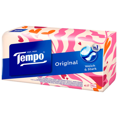 Artikelbild 2 für Tempo Taschentücherbox Original 4-lagig weiß, 100 Tücher, Artikelnummer 528747