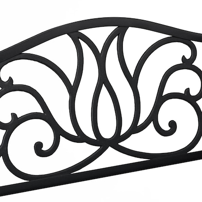 Artikelbild 4 für relaxdays Gartenbank 10030988_46 schwarz Metall 127,5 cm, Artikelnummer 770659