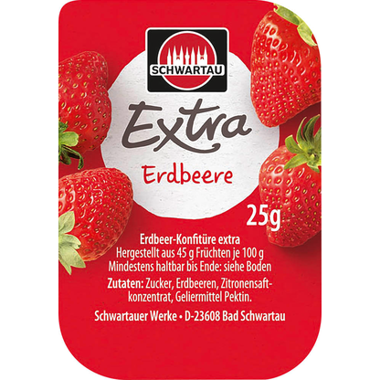 Artikelbild 3 für SCHWARTAU Extra Erdbeere Konfitüre, 100 St., Artikelnummer 449149