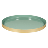 Artikelbild 1 für Rayher Dekoartikel eukalyptus/gold Metall-Tablett Ø 30,0 cm, 1 St., Artikelnummer 686919