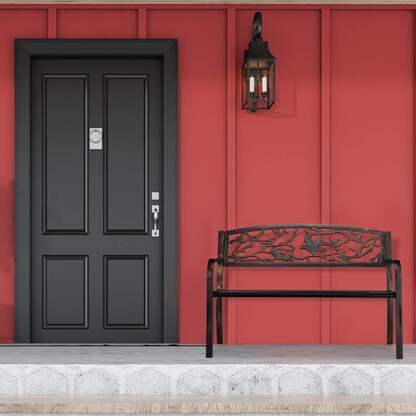 Artikelbild 3 für relaxdays Gartenbank 10030989_1254 braun Metall 127,0 cm, Artikelnummer 770642