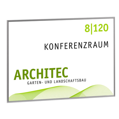 Artikelbild für SignSystems® Türschild New Age Metall silber DIN A5 quer, 1 St., Artikelnummer 442202