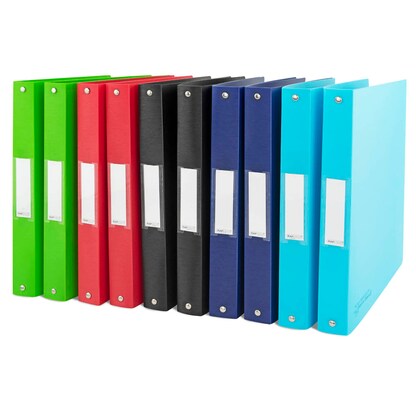 Artikelbild 2 für RAPESCO® Ringbuch 4-Ringe grün, rot, schwarz, dunkelblau, hellblau 3,5 cm DIN A4, 10 St., Artikelnummer 715886