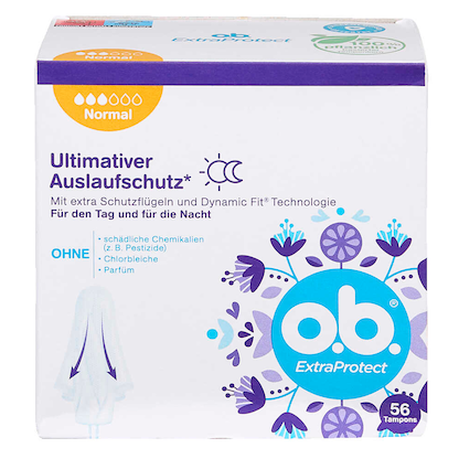 Artikelbild 3 für o.b. Tampons ExtraProtect Normal für mittlere/stärkere Periode, 56 St., Artikelnummer 538007