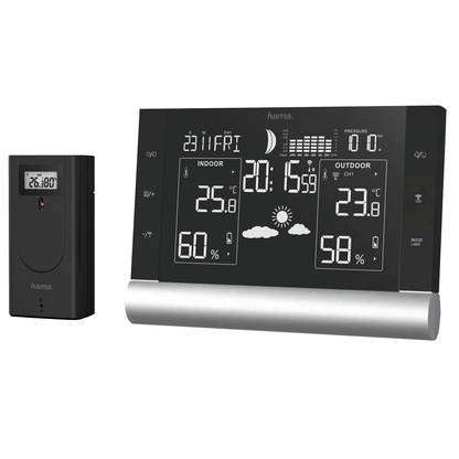 Artikelbild für hama Black Line Plus Wetterstation schwarz, Artikelnummer 171054