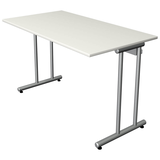 Artikelbild 1 für Kerkmann Smart office Schreibtisch weiß rechteckig, C-Fuß-Gestell silber 120,0 x 65,0 cm, Artikelnummer 488504