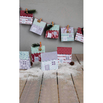 Artikelbild 2 für Rayher Adventskalender Papier Falthäuser mehrfarbig, Artikelnummer 433551