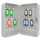 Artikelbild 1 für WEDO Schlüsselkasten lichtgrau mit 36 Haken, Sicherheitsschloss, 18,0 x 6,0 x 25,0 cm, 1 St., Artikelnummer 849935