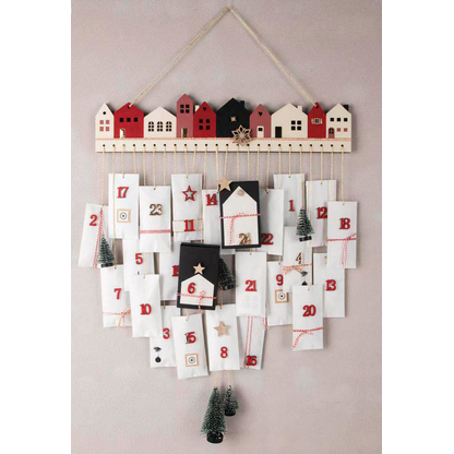 Artikelbild 2 für Rayher Adventskalender Häuserleiste natur, Artikelnummer 433629