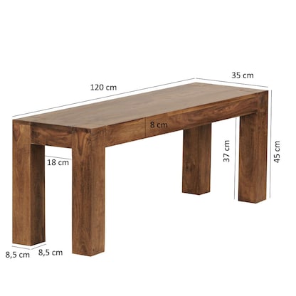 Artikelbild 2 für WOHNLING Sitzbank WL1.435 sheesham Holz 120,0 cm, Artikelnummer 544854