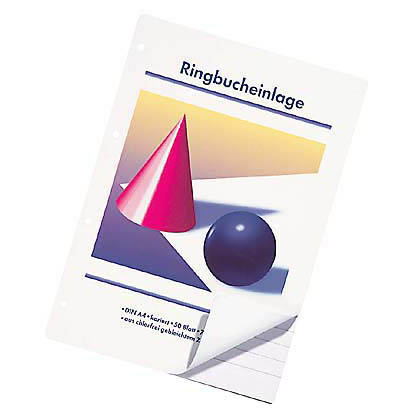 Artikelbild 3 für Ringbucheinlagen Kugel und Kegel A4 liniert, 50 Blätter, 10 Satz, Artikelnummer 426098