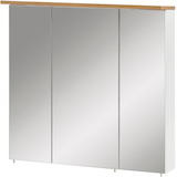 Artikelbild 1 für MÖBELPARTNER Spiegelschrank Jelda 142296 weiß glanz, eiche landhaus 70,4 x 23,7 x 72,3 cm, Artikelnummer 176816