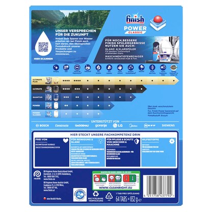 Artikelbild 3 für finish POWERBALL POWER CLASSIC ALL IN 1 Spülmaschinentabs 64 St., Artikelnummer 539959