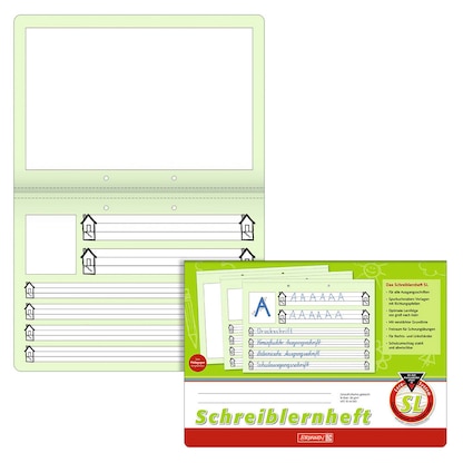 Artikelbild für BRUNNEN Schreiblernheft Lineatur SL 1. Schuljahr liniert DIN A4 quer ohne Rand, 16 Blatt, 1 St., Artikelnummer 925451