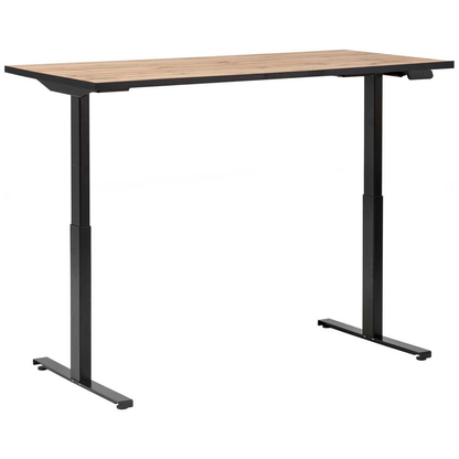 Artikelbild 9 für MÖBELPARTNER 2000 elektrisch höhenverstellbarer Schreibtisch landhaus-eiche rechteckig, T-Fuß-Gestell schwarz 160,0 x 75,0 cm, Artikelnummer 767869