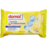 Artikelbild 1 für domol feuchte Allzweck-Reinigungstücher Citrus 1-lagig weiß, 50 Tücher, Artikelnummer 212347