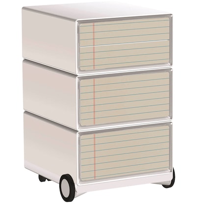 Artikelbild für PAPERFLOW easyBox Contents Rollcontainer weiß, bunt 61985 4 Auszüge 39,0 x 43,6 x 64,2 cm, Artikelnummer 215409