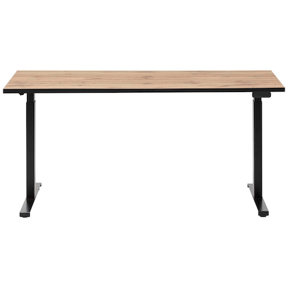 Artikelbild 10 für MÖBELPARTNER 2000 elektrisch höhenverstellbarer Schreibtisch landhaus-eiche rechteckig, T-Fuß-Gestell schwarz 160,0 x 75,0 cm, Artikelnummer 767869