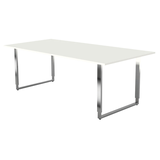Artikelbild 1 für Kerkmann Konferenztisch Yukon weiß rechteckig, Kufen-Gestell silber, 200,0 x 100,0 x 68,0 - 82,0 cm, Artikelnummer 324645