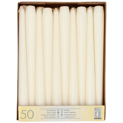 Artikelbild für STARPAK Kerzen weiß, 50 St., Artikelnummer 607614