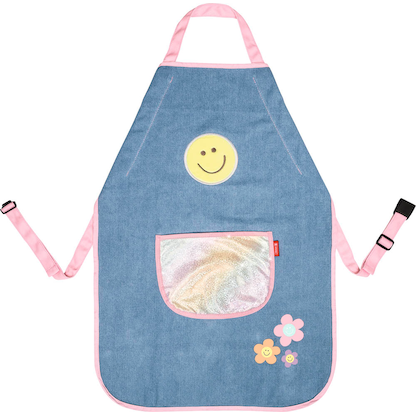 Artikelbild für BRUNNEN Mädchen Kinder Malschürze Happy Hippie blau Einheitsgröße 1 St., Artikelnummer 689917