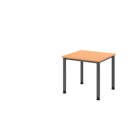 Artikelbild für HAMMERBACHER HS08 höhenverstellbarer Schreibtisch buche quadratisch, 4-Fuß-Gestell grau 80,0 x 80,0 cm, Artikelnummer 100699