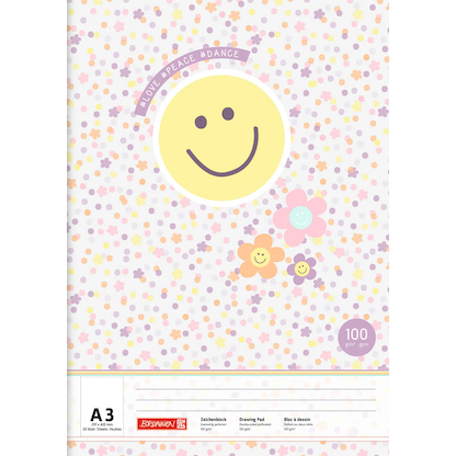 Artikelbild 2 für BRUNNEN Malblock Happy Hippie DIN A3 100 g/qm, 20 Blatt, 1 St., Artikelnummer 689929