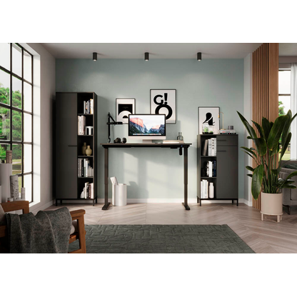 Artikelbild 5 für GERMANIA Rovigo höhenverstellbarer Schreibtisch grafit rechteckig, T-Fuß-Gestell schwarz 120,0 x 80,0 cm, Artikelnummer 699799