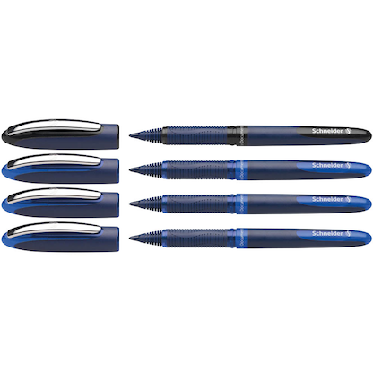 Artikelbild für Schneider One Business Tintenroller blau 0,6 mm, Schreibfarbe: blau/schwarz, 4 St., Artikelnummer 143749