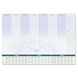 Artikelbild 1 für SIGEL Schreibtischunterlage Time blau/grün Papier 59,5 x 41,0 cm, 30 Blatt, Artikelnummer 585723