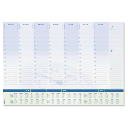 Artikelbild für SIGEL Schreibtischunterlage Time blau/grün Papier 59,5 x 41,0 cm, 30 Blatt, Artikelnummer 585723