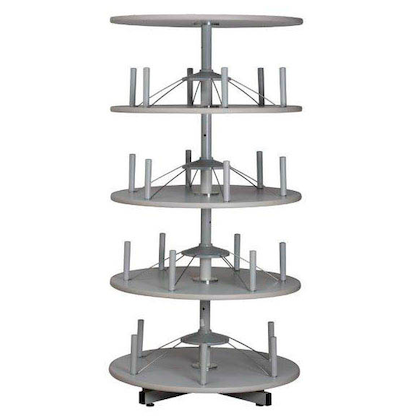 Artikelbild 3 für Gürkan Ordnerdrehsäule grau bis zu 96 Ordner, Etagen einzeln drehbar, H: 163,0 cm, Artikelnummer 926446