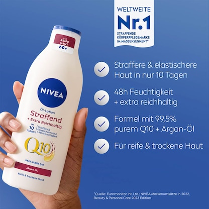Artikelbild 3 für NIVEA Öl-Lotion Q10 Straffend + Extra Reichhaltig Bodylotion 250,0 ml, Artikelnummer 579266