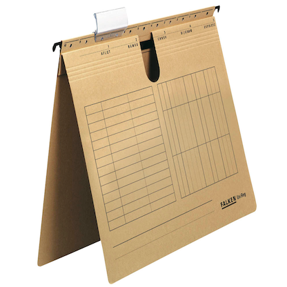 Artikelbild für FALKEN Hängehefter UNIREG Karton natronbraun DIN A4 1x kaufmännische Heftung, 25 St., Artikelnummer 633255