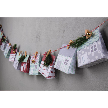 Artikelbild 3 für Rayher Adventskalender Papier Falthäuser mehrfarbig, Artikelnummer 433551