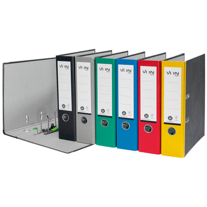 Artikelbild 7 für VON LEITZ Ordner schwarz mamoriert Karton 8,0 cm DIN A4, 1 St., Artikelnummer 635609