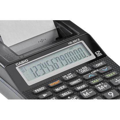 CASIO HR-8RCE Tischrechner druckend schwarz office discount