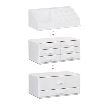 Artikelbild 4 für relaxdays Make-Up-Organizer weiß, 1 St., Artikelnummer 762783