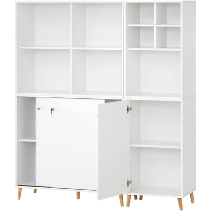 Artikelbild 8 für MÖBELPARTNER Regalschrank 500, 701808 weiß 151,05 x 41,0 x 168,7 cm, 1 St., Artikelnummer 824132